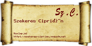 Szekeres Ciprián névjegykártya