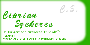 ciprian szekeres business card